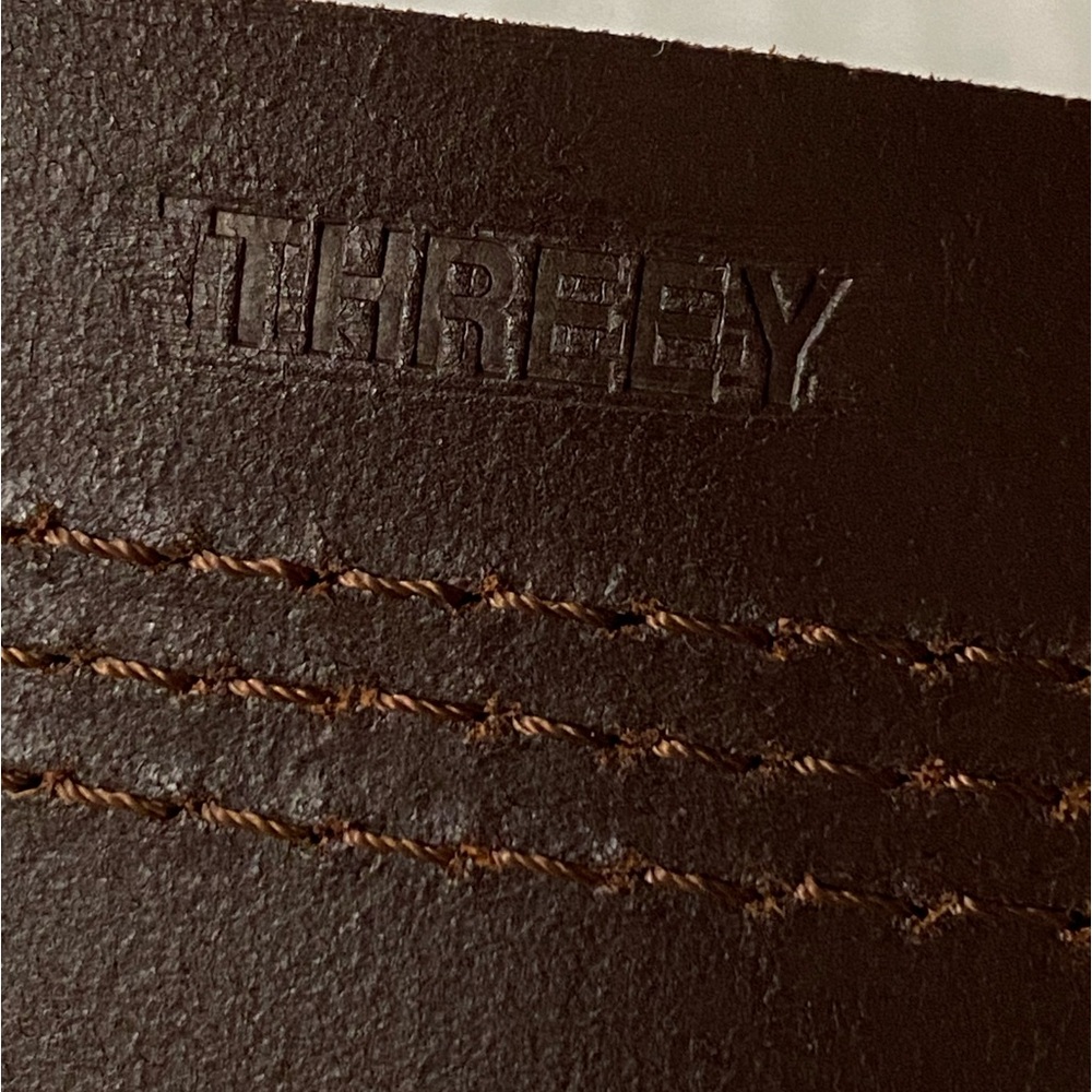 Diesel Threey Vintage Tan Leather Belt Size 34/90 - Picture 3 of 16